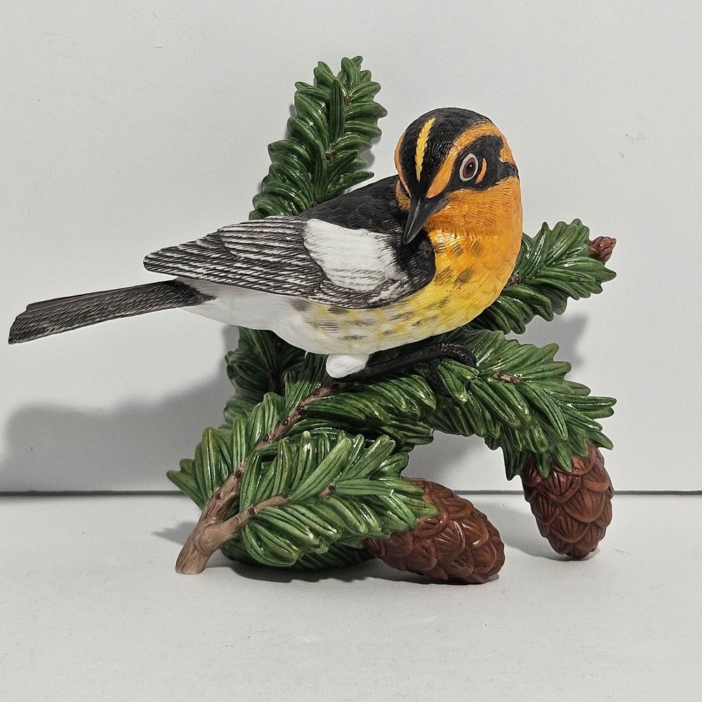 Lenox Garden Bird Collection Blackburnian Warbler Fine Porcelain Figurine 2005